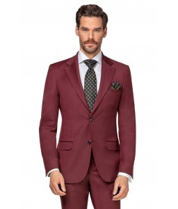 Bordowy garnitur męski...