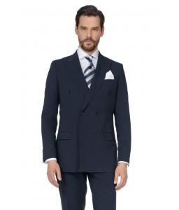 Garnitur dwurzędowy granatowy, spodnie z...