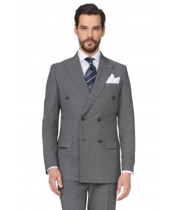 Garnitur męski dwurzędowy szary, spodnie...
