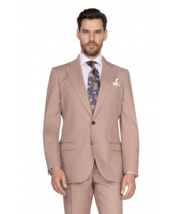 Jasno brązowy garnitur męski